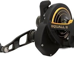 PENN Squall II Lever Drag Fishing Reel, Size 30, Graphite Body and Sideplates, Stainless Steel Main and Pinion Gears, Powerful PENN Dura-Drag 2