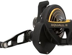 PENN Squall II Lever Drag Fishing Reel, Size 40, Graphite Body and Sideplates, Stainless Steel Main and Pinion Gears, Powerful PENN Dura-Drag 2