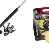 PENN 7’ Pursuit IV 2-Piece Fishing Rod and Reel Inshore Spinning Combos, 7’, Durable and Lightweight & SpiderWire Stealth® Superline, Moss Green, 30lb | 13.6kg, 125yd | 114m Braided Fishing Line 4