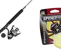 PENN 10' Pursuit IV 2-Piece Fishing Rod and Reel (Size 4000) Surf Spinning Combo, 10', Graphite Composite Rod, 50lb/300yd Moss Green SpiderWire Stealth Braid, Heavy Power, Moderate Fast Action