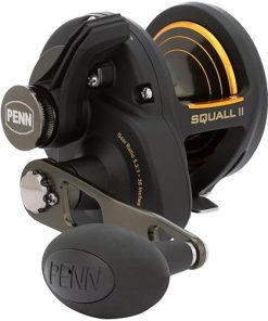 PENN Squall II Lever Drag Fishing Reel, Size 25, Graphite Body and Sideplates, Stainless Steel Main and Pinion Gears, Powerful PENN Dura-Drag