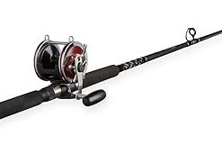 Penn Special Senator 91332 Fishing Rod and Reel Combo, 6.5 Feet, Black/Smoke/Red