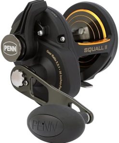 PENN Squall II Lever Drag Fishing Reel, Size 40, Graphite Body and Sideplates, Stainless Steel Main and Pinion Gears, Powerful PENN Dura-Drag