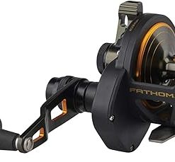 PENN Fishing Penn Fathom Lever Drag 2 Speed Conventional Fishing Reel, Black Gold, 15XN (FTH15XNLD2) 2