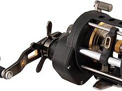 Penn 1481307 Fathom Ii Level Wind Saltwater Casting Reel, 20, 5.1 Gear Ratio, 30″ Retrieve Rate, 5 Bearings, 30 lb Max Drag, Right Hand, Black Gold 2