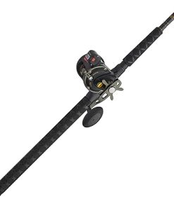 PENN Squall II Level Wind Conventional Reel and Fishing Rod Combo, Black/Gold