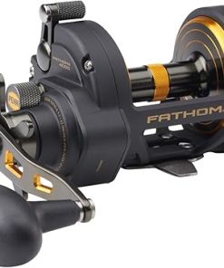 PENN Fathom II Star Drag Reel, Size 40 Fishing Reel, Right Handle Position, Black Gold