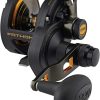 Penn 1481307 Fathom Ii Level Wind Saltwater Casting Reel, 20, 5.1 Gear Ratio, 30″ Retrieve Rate, 5 Bearings, 30 lb Max Drag, Right Hand, Black Gold 4
