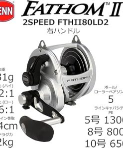 Fathom II Lever Drag 2 Speed – 80LD2 Conv Reel Box 2