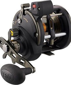 PENN Squall II Level Wind Fishing Reel, Conventional Reels, Saltwaater, Offshore Fishing, Unisex, Black Gold, 30 Long Cast, Star Drag