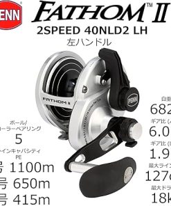 PENN Fathom II Lever Drag 2 Speed – 40NLD2LH Reel BX, One Size, Black Silver 2